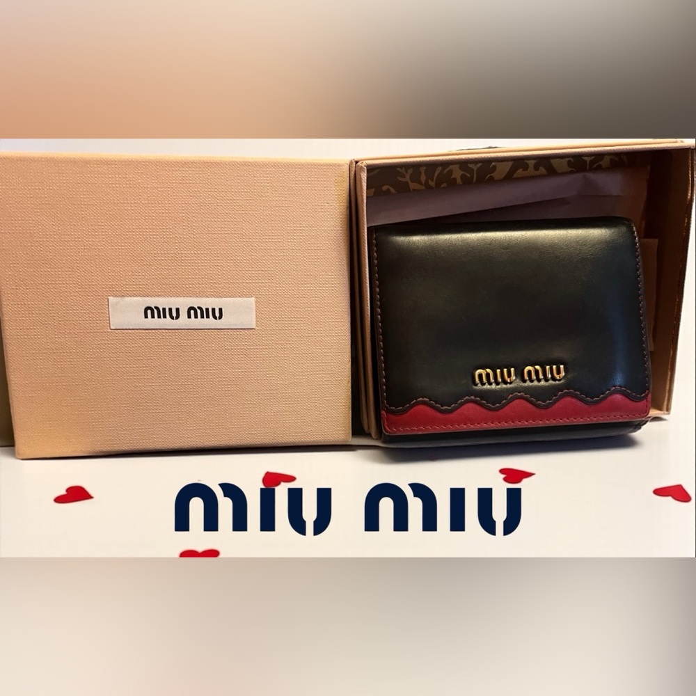 Miu Miu Black and Red Wallet